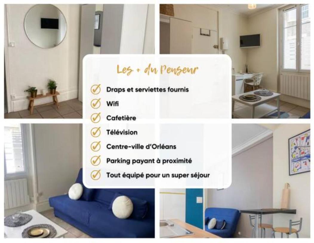 Le Penseur Studio Apartment Orleans Bagian luar foto